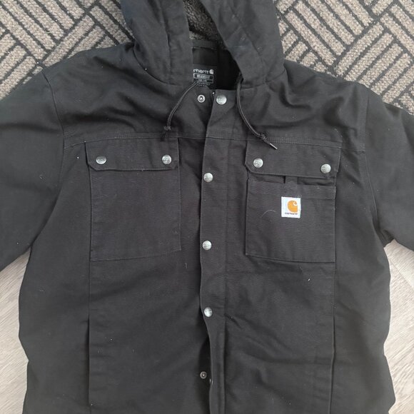 Carhartt Relaxed Fit Washed Duck Sherpa-Lined Utility - Picture 2 of 3